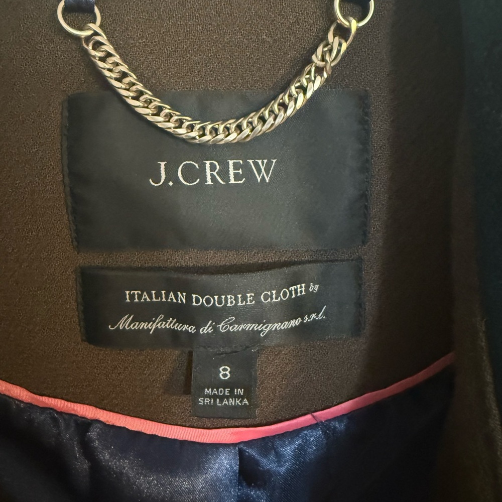 J.Crew Velvet-trimmed Lady Coat NWOT - Picture 7 of 10
